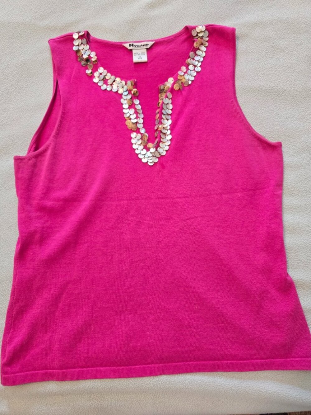 Ladies sleeveless embellished top